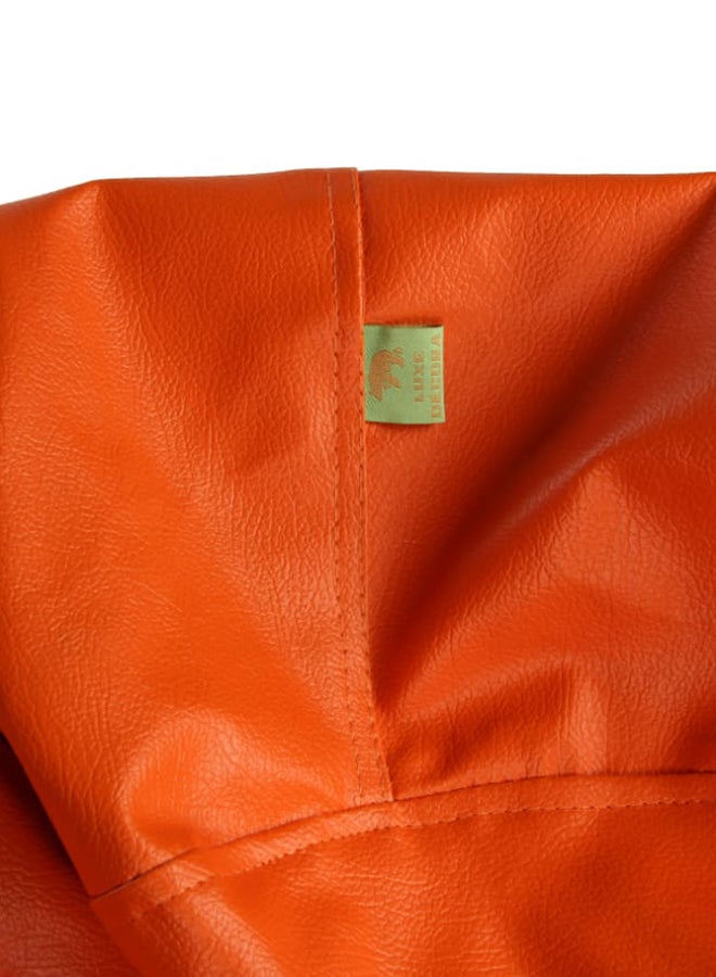 Generic PVC Leather Bean Bag Orange 80x80x50cm  - Image 3