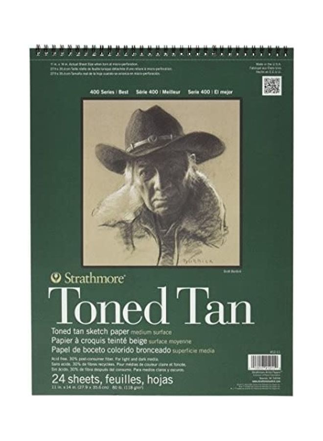 ستراث مور دفتر رسم تظليل بصفحات بنية 400 سيريز متعدد الألوان