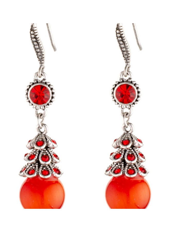 جونسون آند جونسون حلق أذن متدلٍ مرصع بأحجار كريمة