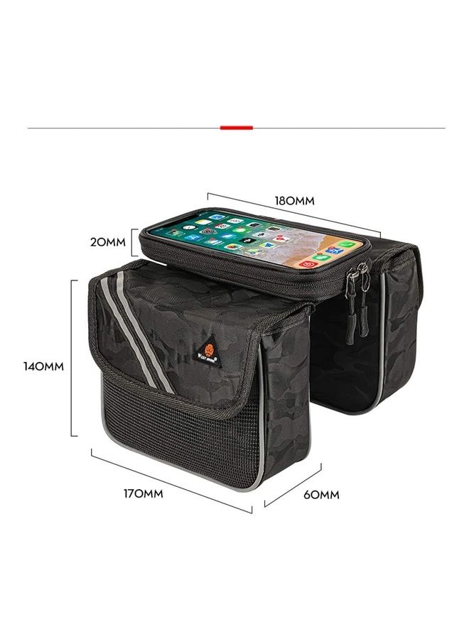 Generic Top Front Tube Cycling Bag 17x14x6cm