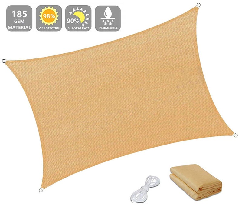 Generic - Sun Shade Sail Outdoor Cover Awning Shelter Sand 3*5meter - Image 1