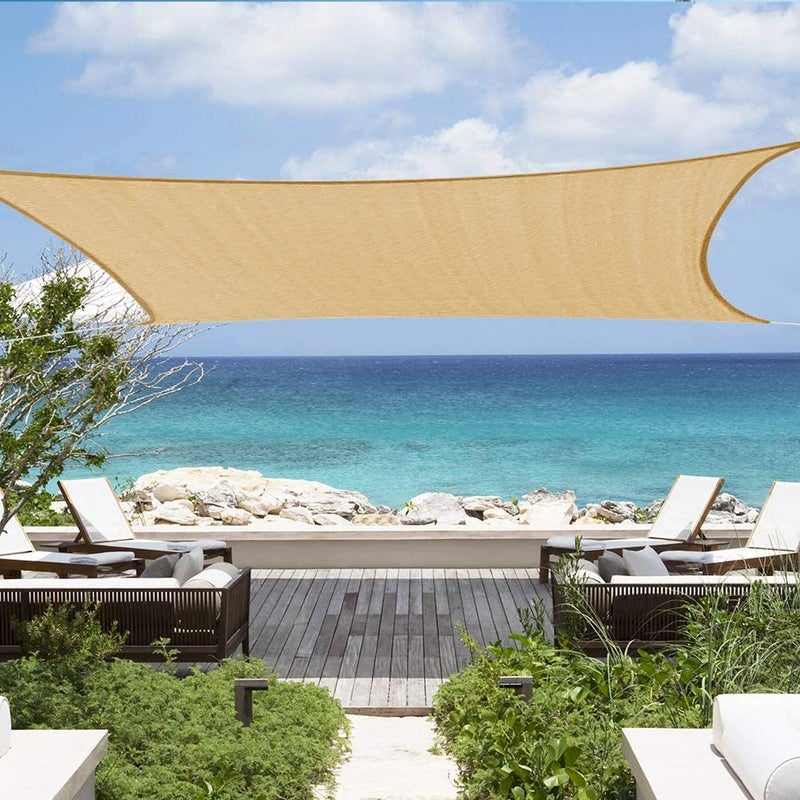 Generic - Sun Shade Sail Outdoor Cover Awning Shelter Sand 3*5meter - Image 1
