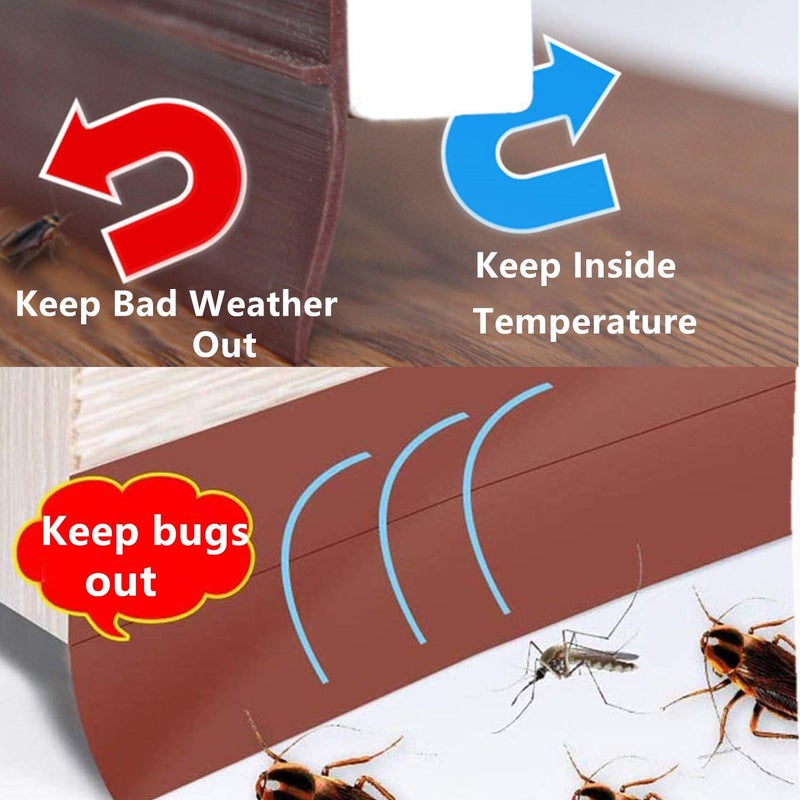 Generic - Weather Stripping Door Seal Strip Brown 5meter - Image 1