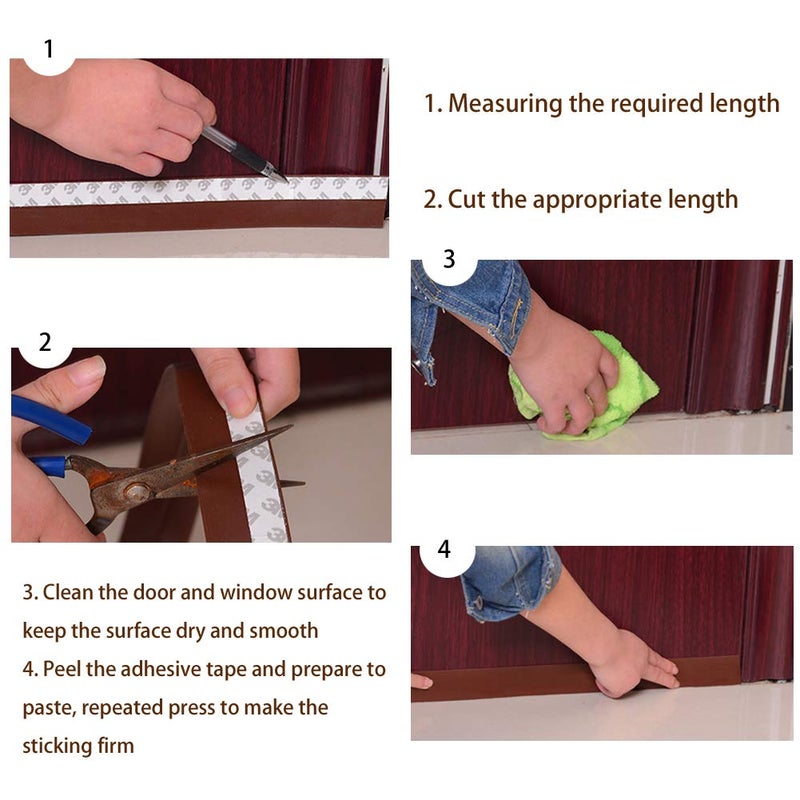 Generic - Weather Stripping Door Seal Strip Brown 5meter - Image 1