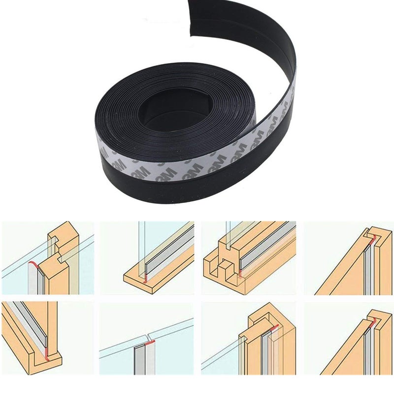 Weather Stripping Door Seal Strip Black 5meter  - Image 2
