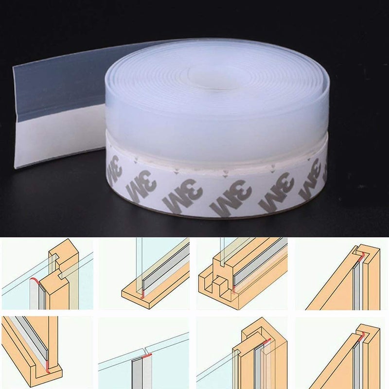 Weather Stripping Door Seal Strip Transparent 5meter  - Image 2