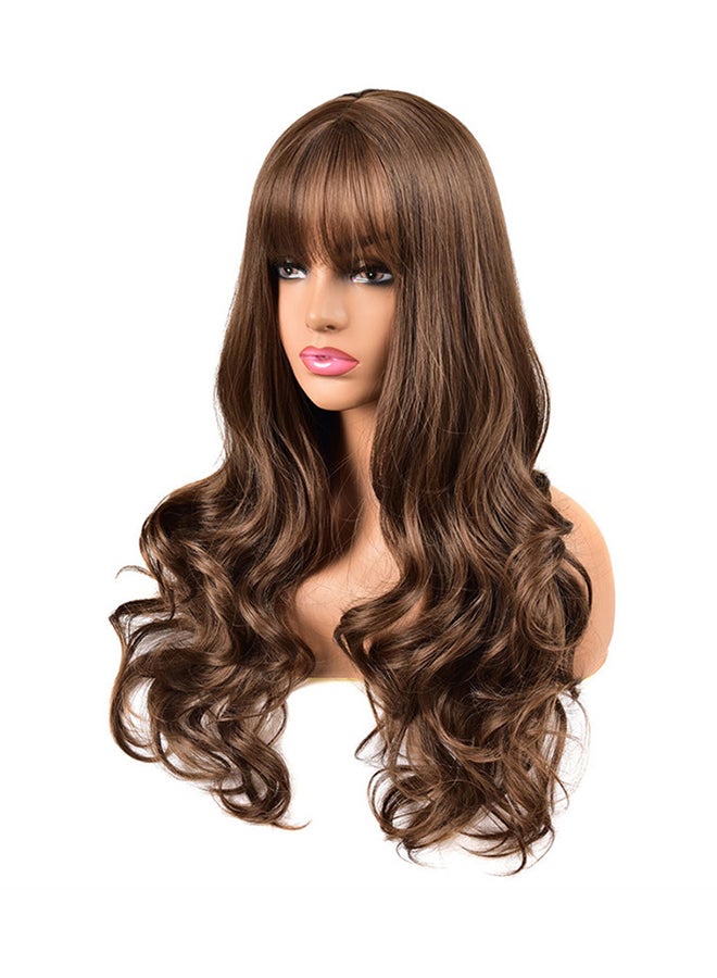 وصلات شعر مستعارة لرأس كامل بني 135سم - Image 2