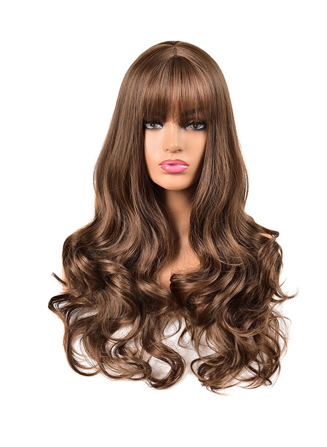 وصلات شعر مستعارة لرأس كامل بني 135سم - Image 1