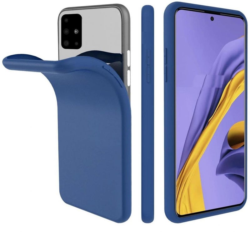 MoKo Protective Liquid Silicone Back Case Cover For Samsung Galaxy A51 Blue - Image 2