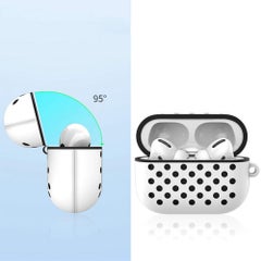 Generic Soft Silicone Layer Dotted Case Cover For Apple AirPods Pro White/Black  - Image 3