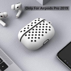 Generic Soft Silicone Layer Dotted Case Cover For Apple AirPods Pro White/Black  - Image 4