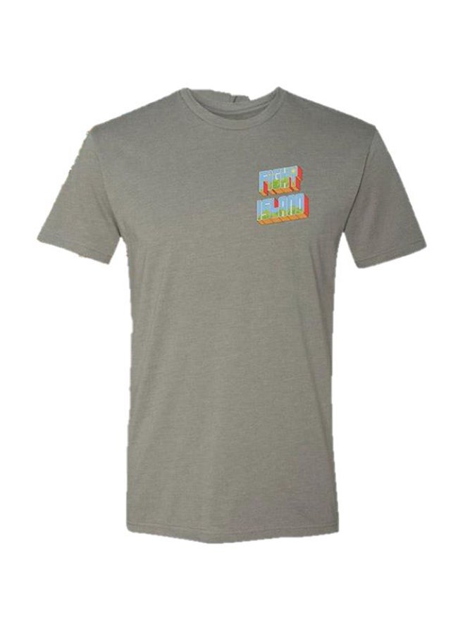 Ufc - Fight Island Map Collection T-Shirt Grey/Blue/Red - Image 1