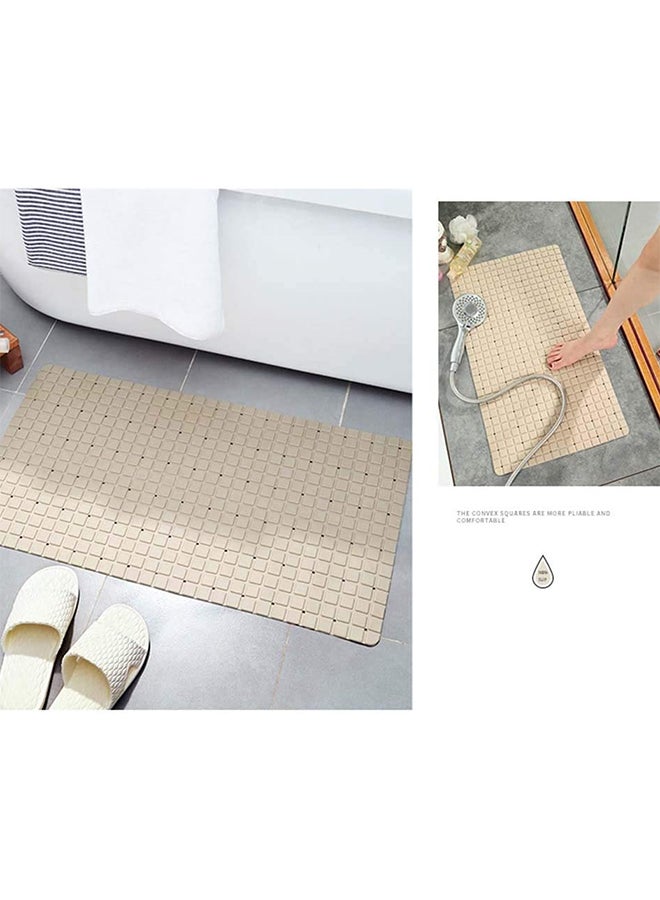 Bathlux - Non-Slip Bath Mat Beige 35 x 78cm - Image 1