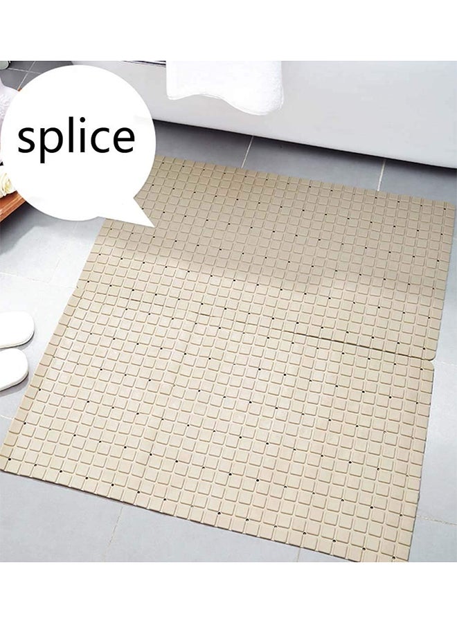 Bathlux - Non-Slip Bath Mat Beige 35 x 78cm - Image 1