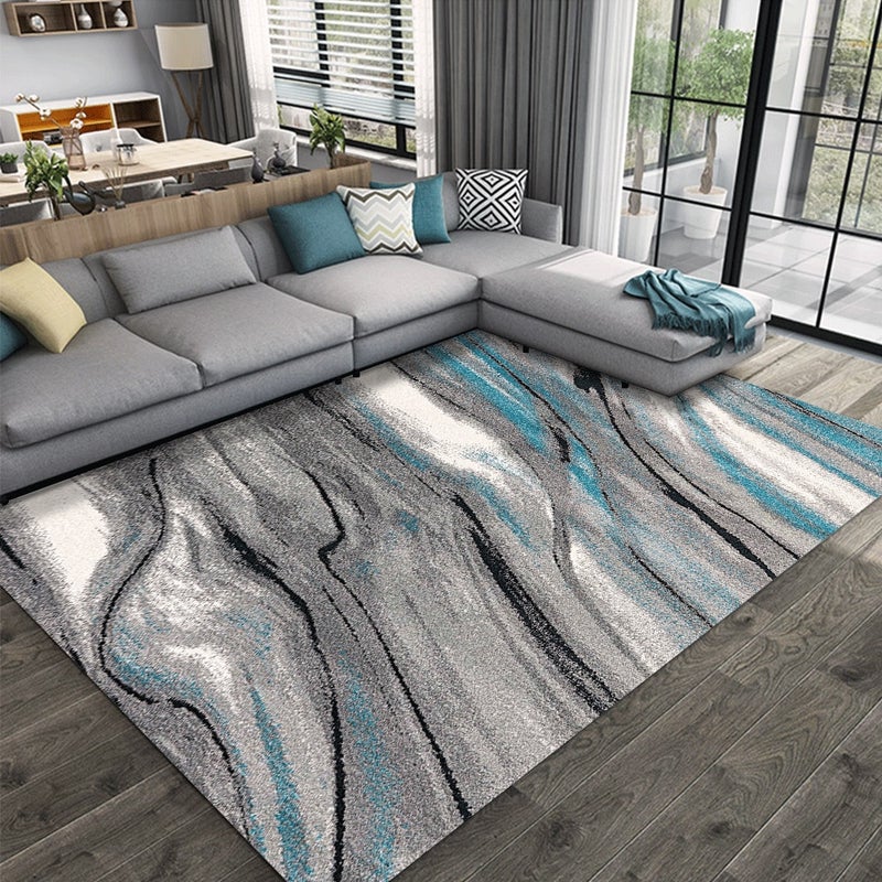 Modern Style Abstract Print Living Room Bedroom Anti-Slip Fashion Carpet multicolour 60*90(W*L)cmcm  - Image 1