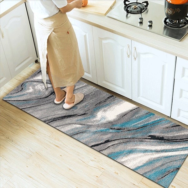 Modern Style Abstract Print Living Room Bedroom Anti-Slip Fashion Carpet multicolour 60*90(W*L)cmcm  - Image 4