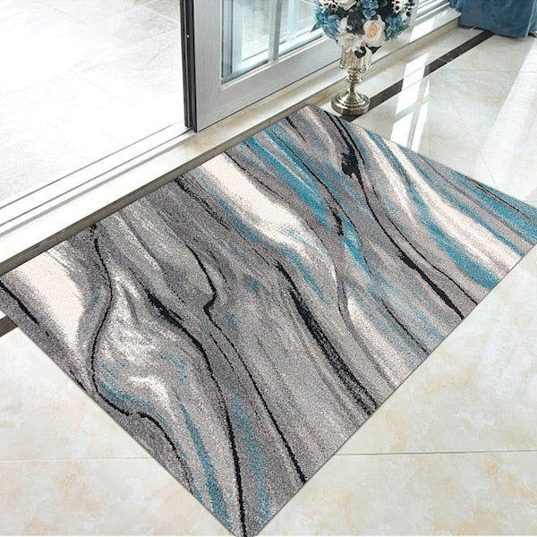 Modern Style Abstract Print Living Room Bedroom Anti-Slip Fashion Carpet multicolour 60*90(W*L)cmcm  - Image 3