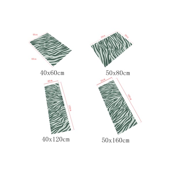 Generic - Super Soft Zebra Pattern Anti-Slip Rectangle Floor Mat multicolour 40*60(W*L)cmcm - Image 1