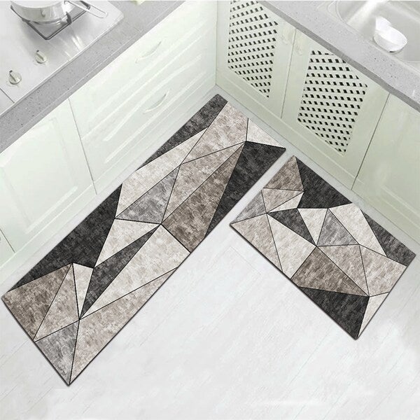 1 Piece Kitchen Rug Geometric Pattern Absorbent Anti-Slip Carpet multicolour 50*80(W*L)cmcm - Image 2