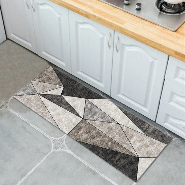 1 Piece Kitchen Rug Geometric Pattern Absorbent Anti-Slip Carpet multicolour 50*80(W*L)cmcm - Image 5