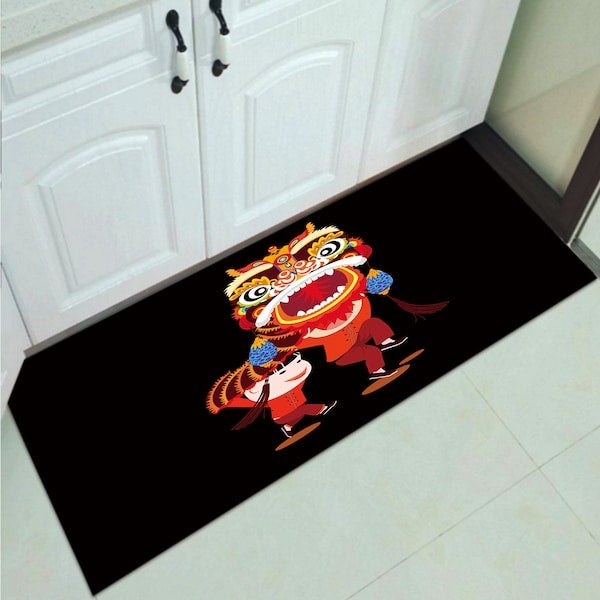 1 Piece Kitchen Rug Chinese Style Absorbent Comfortable Carpet multicolour 50*160(W*L)cmcm - Image 3