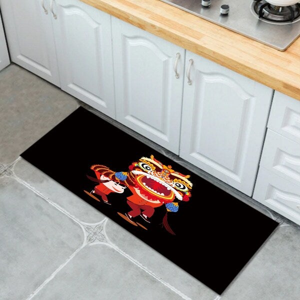 1 Piece Kitchen Rug Chinese Style Absorbent Comfortable Carpet multicolour 50*160(W*L)cmcm - Image 4