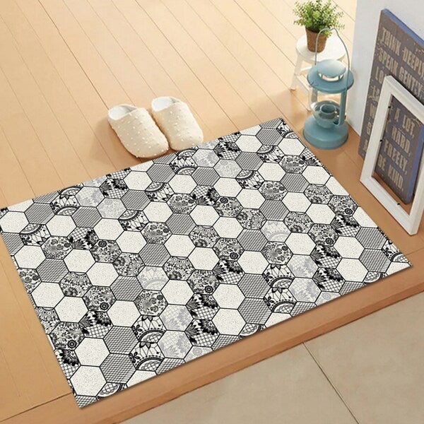 1 Piece Living Room Rug Color Block Anti-Slip Fashion Carpet multicolour 50*80(W*L)cmcm  - Image 5