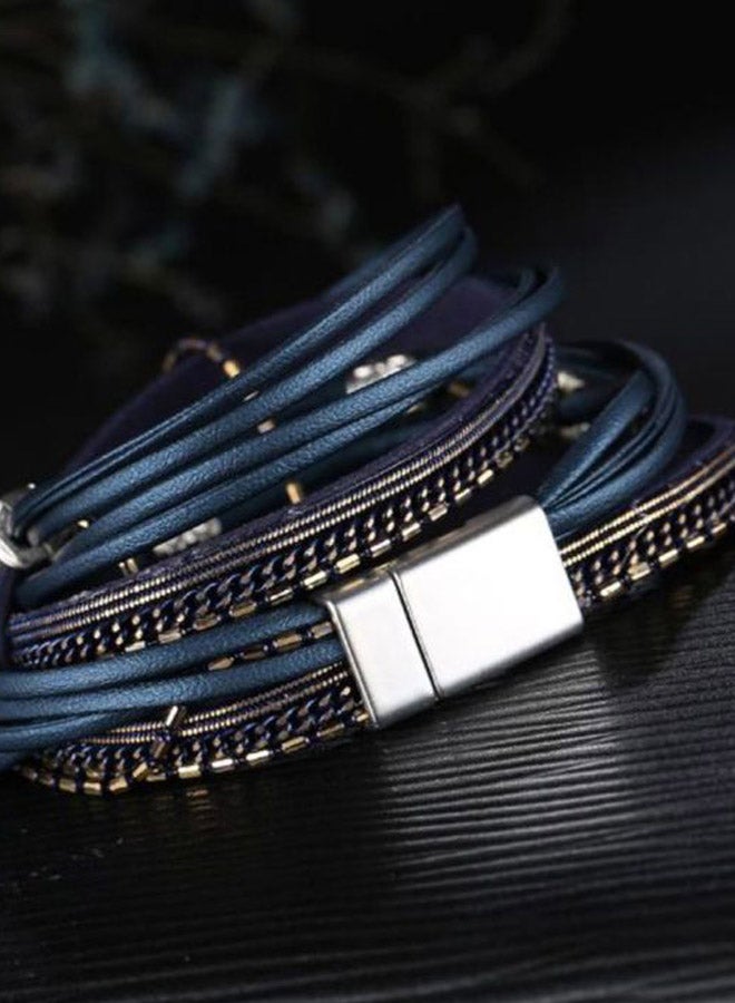 Sharpdo PU Leather Multi-Layer Wrap Magnet Bracelet - Image 2