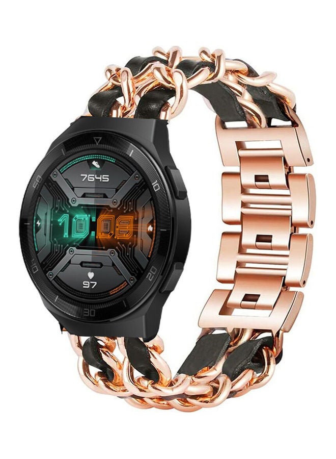 O Ozone Replacement Band Wrist Strap Rose Gold with Black - Image 1