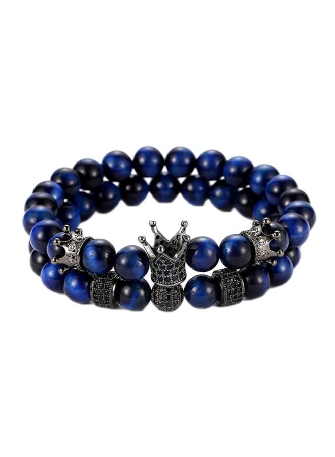 2-Piece Elastic Fashion Beaded Bracelet