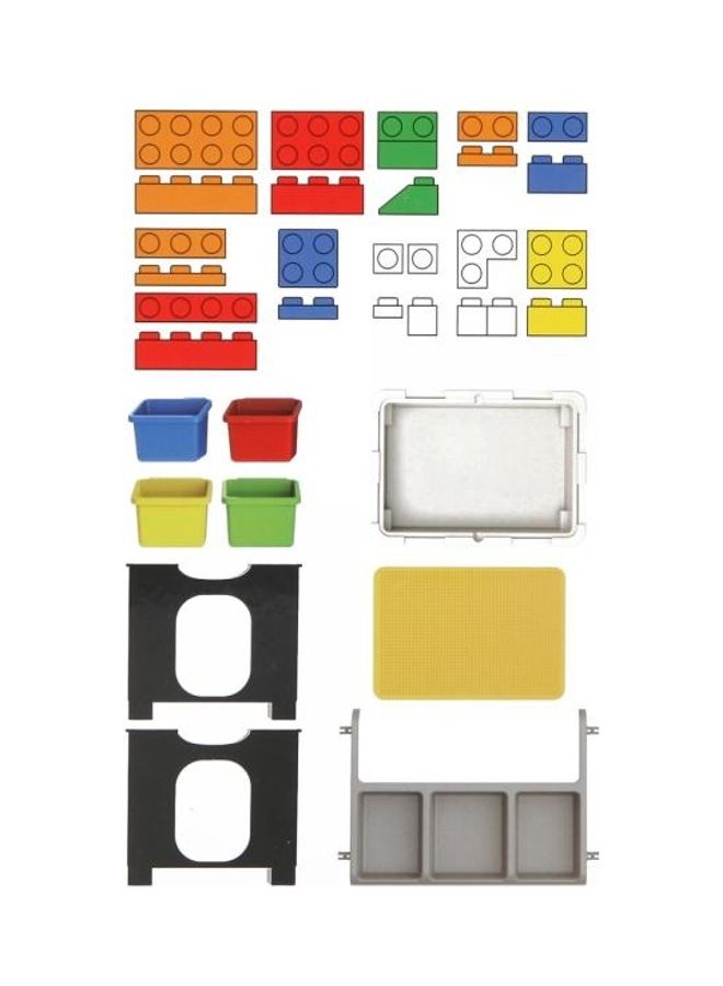 Blocks 3 In 1 Activity Table, Block Table, 300 Blocks, Creativity, Water And Sand Play, 3In1 Multipurpose Table, Multipurpose Table,Boys Girl Kids Furniture, Sensory Play, Homeschooling, Kids 3Years+, Grey 300