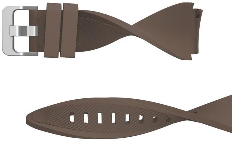 MARGOUN Samsung Gear S3 Classic Silicone Watch Band Brown - Image 2