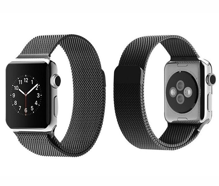 Generic - Pulsera Stainless Steel Milanese Loop Strap For Apple Watch 3/4 Series Black - Image 1