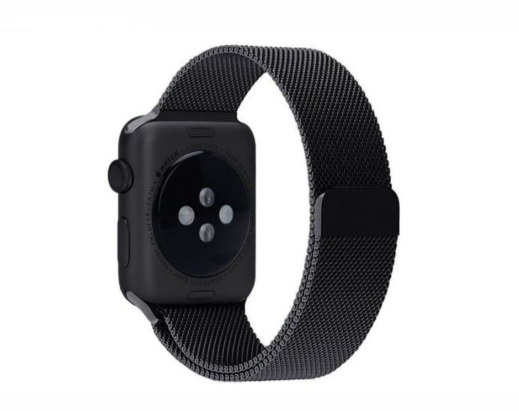 Generic - Pulsera Stainless Steel Milanese Loop Strap For Apple Watch 3/4 Series Black - Image 1
