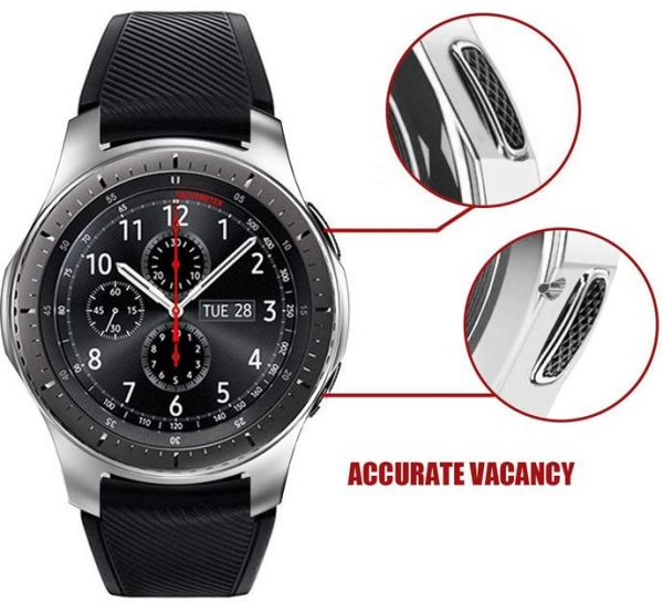 Coverking Slim Fabric Smartwatch Case Cover For Samsung Gear S3 Classic/Gear S3 Frontier/Gear S3 Frontier Lte Silver - Image 4