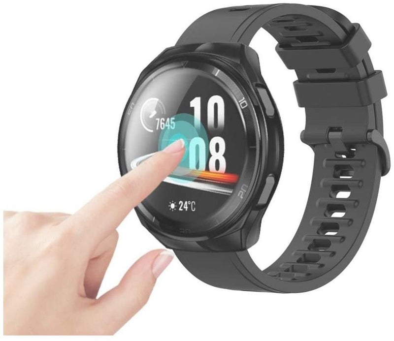 Protective Smartwatch Case With Screen Protector For Huawei Gt2 Watch Black - Image 2