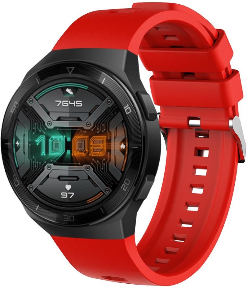 سوار بديل من السيليكون للساعة الذكية هواوي GT2E أحمر - Image 4