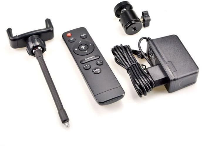 3-Piece LED Ring Light With Remote Control And Mobile Screw Holder Set 12inch Black  - Image 3