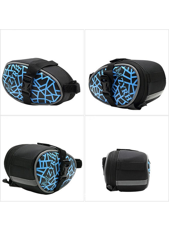 Mountain Bike Seat Tail Bag Blue - Image 2