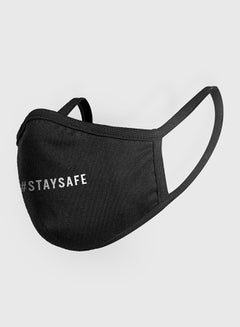 Stay Safe Graphic Mask Black