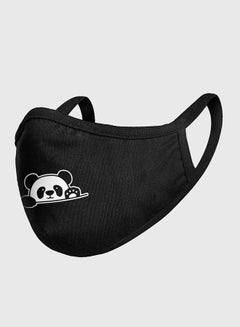Panda Graphic Mask Black
