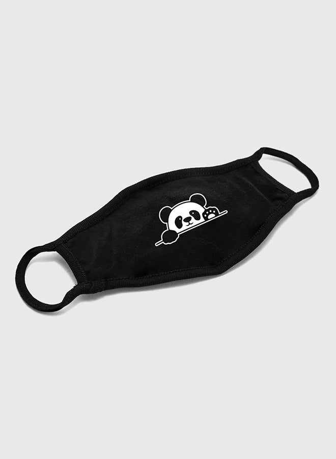 Mister Tee - Panda Graphic Mask Black - Image 1