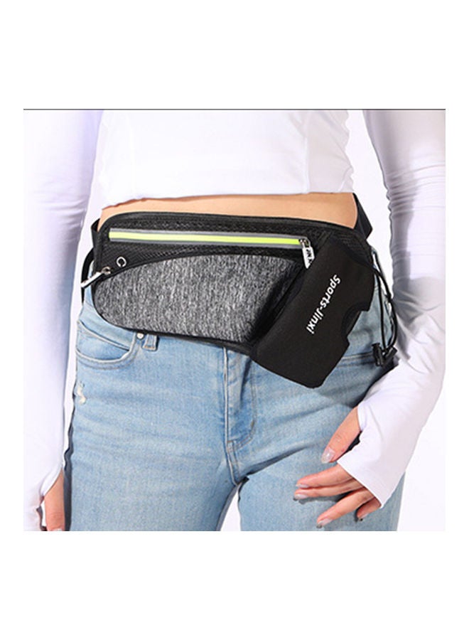Generic - Adjustable Strap Zipper Reflective Stripe Climbing Hiking Sports Bag 20 x 5cm - Image 1