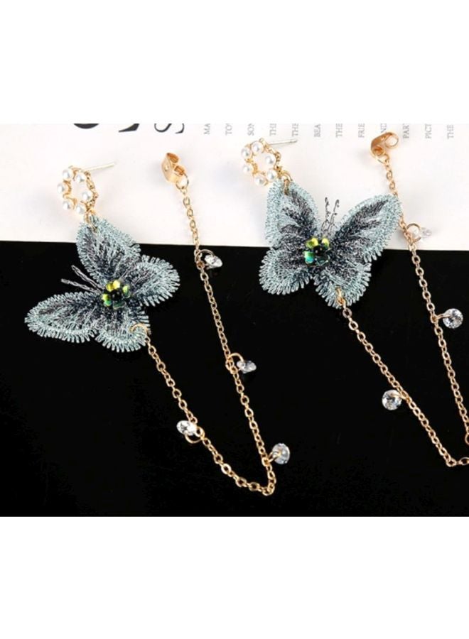 J&J 925 Sterling Silver Butterfly Themed Dangle Earrings - Image 4