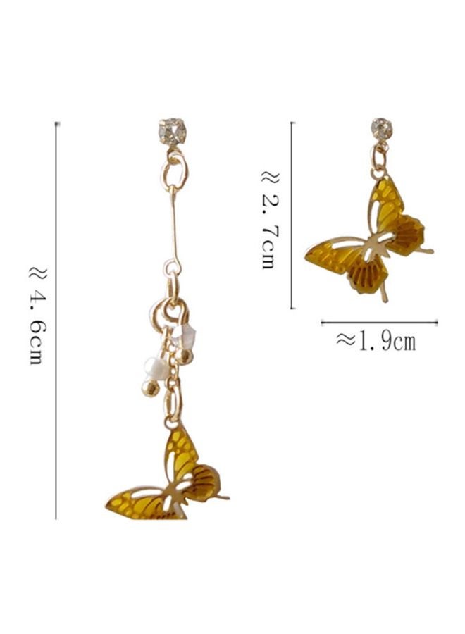 جونسون آند جونسون أقراط متدلية بتصميم على شكل فراشة مرصعة بأحجار الراين - Image 2