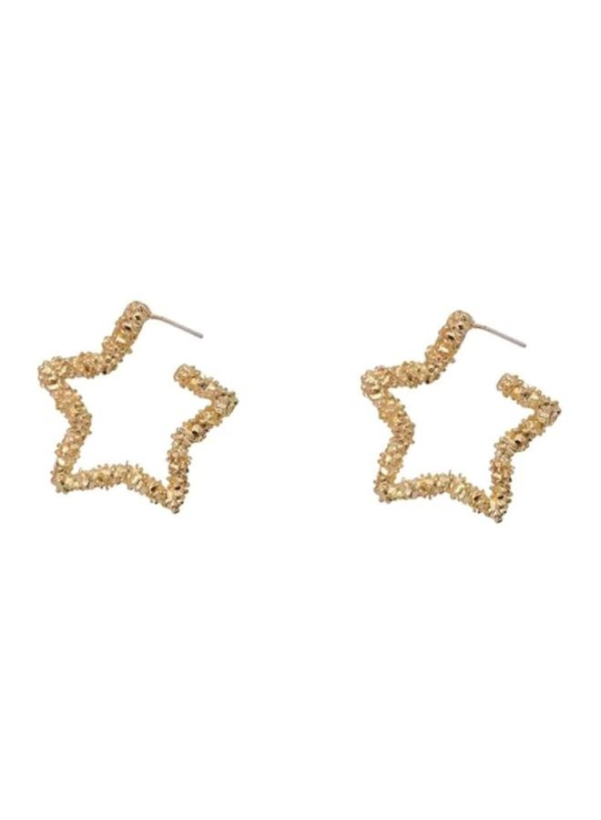 جونسون آند جونسون أقراط ذهبية مجوفة على شكل قلب عيار 14 قيراطاً - Image 1