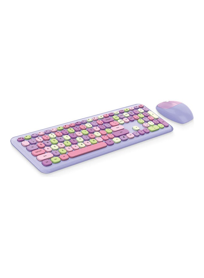 Generic Portable Wireless Keyboard With Mouse Set English Multicolour 