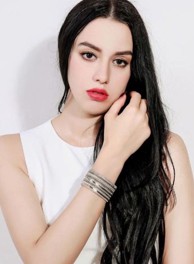 Sharpdo Crystal Studded Multi-Layer Bracelet - Image 4