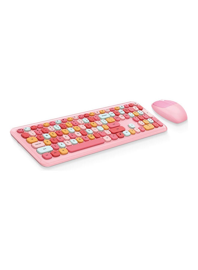 Generic Portable Wireless Keyboard With Mouse Set English Multicolour 