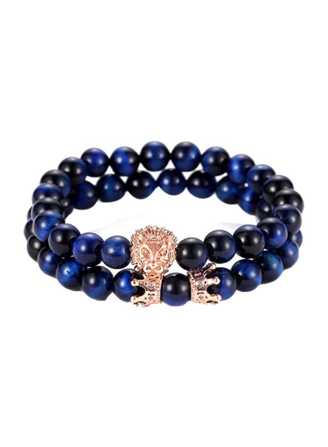 Sharpdo 2-Piece Elastic Beaded Fashion Bracelet 